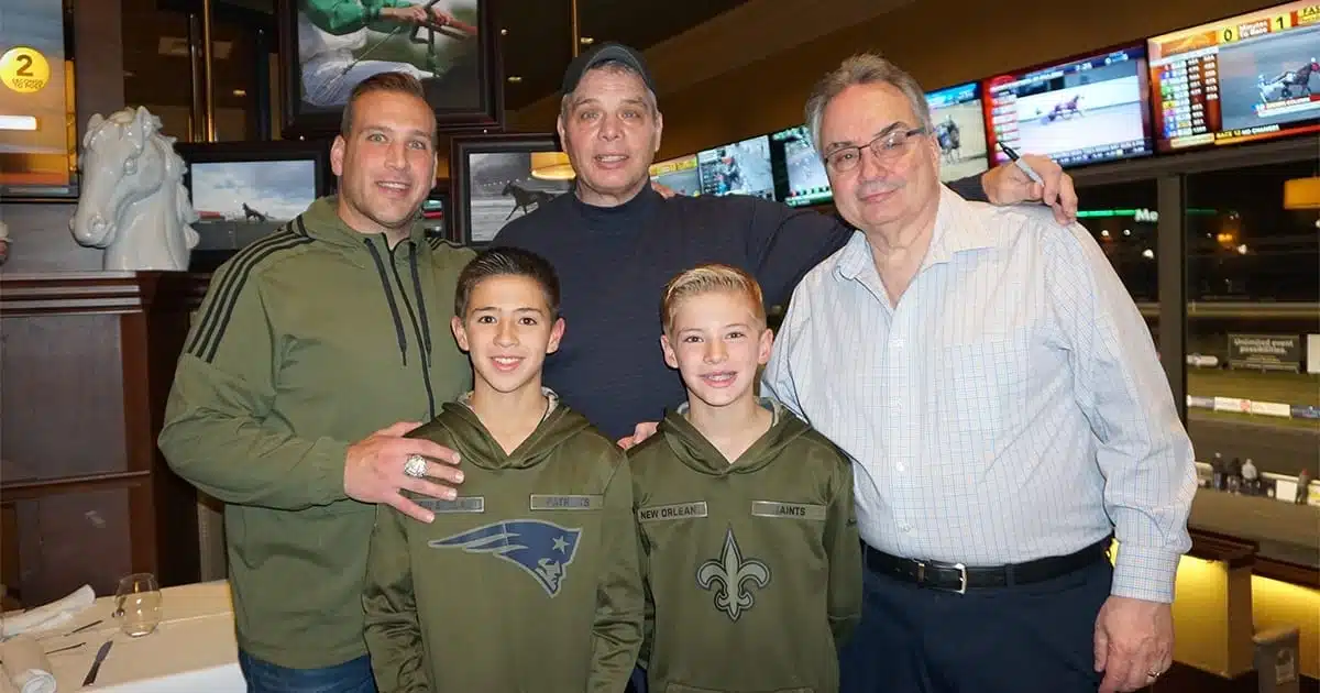 Peter Grandich Hosts Joe and Dan Klecko at Meadowlands Racetrack